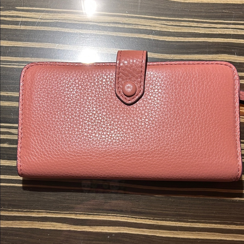 Vera Bradley Withered Rose Leather tab Wallet